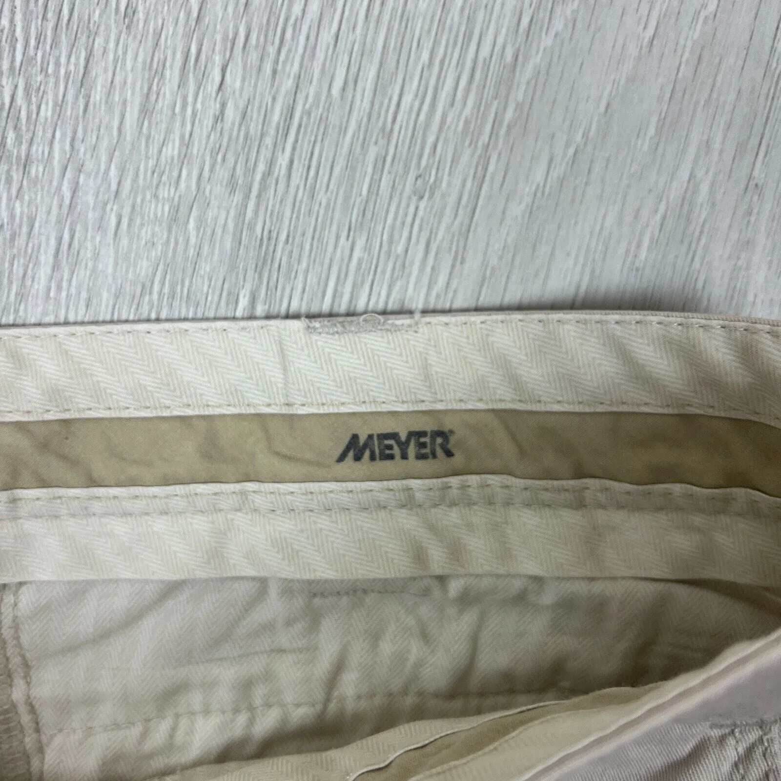 Meyer Mens Beige Chinos Size 36 Approx