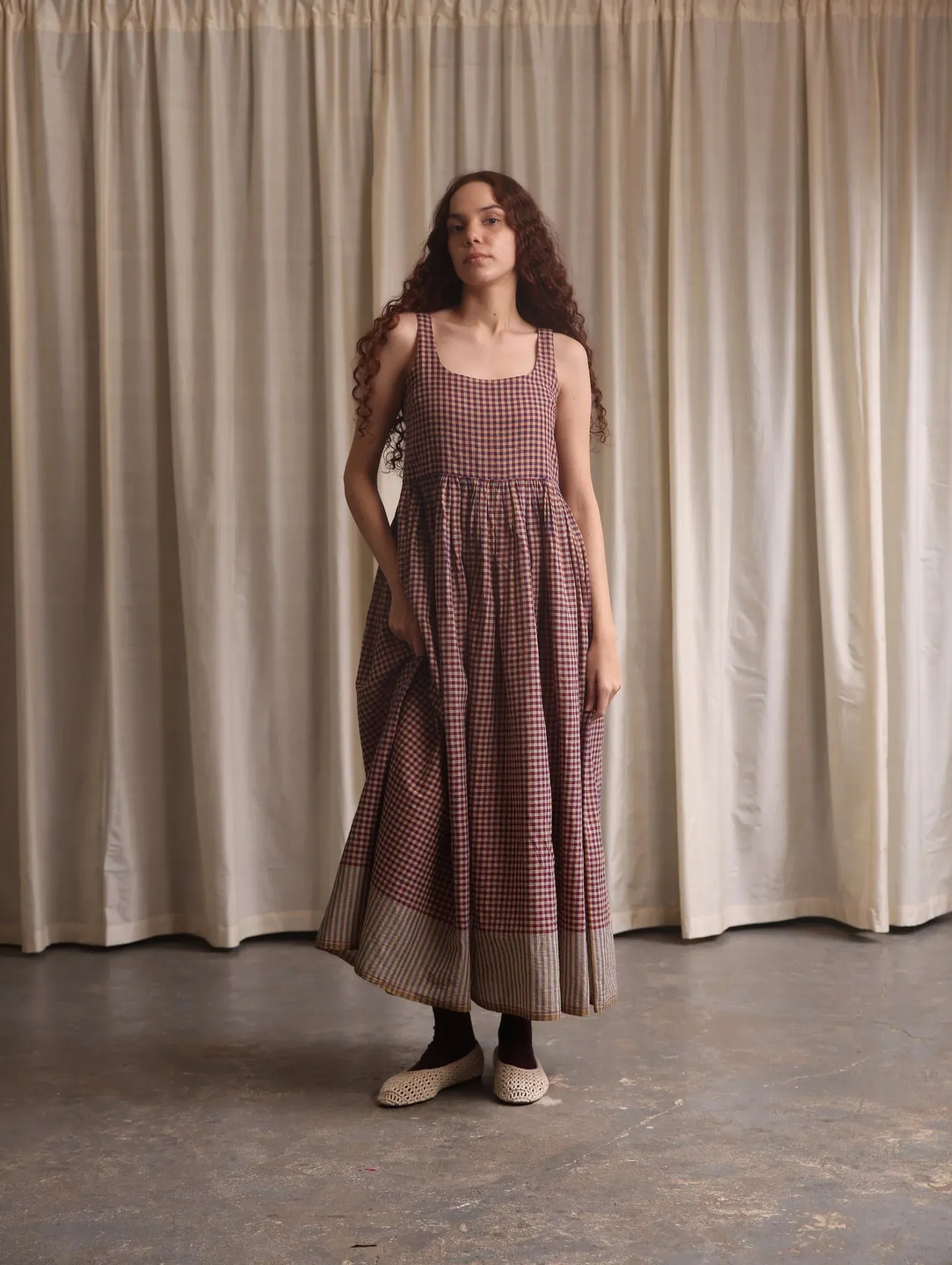 Mia | Checked Strappy Dress