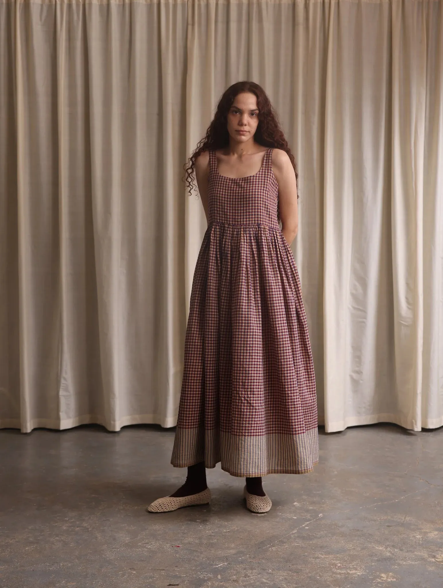 Mia | Checked Strappy Dress