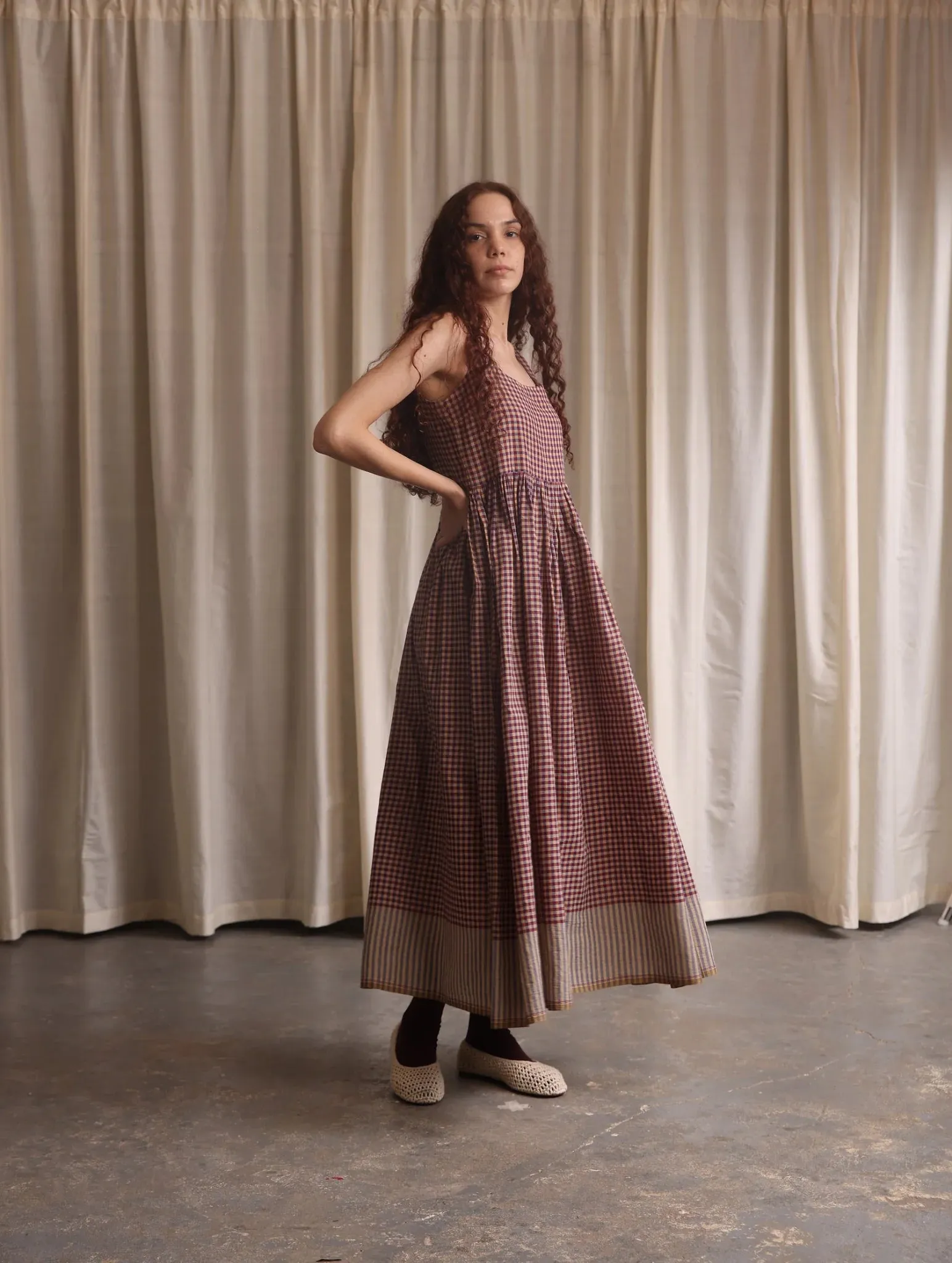 Mia | Checked Strappy Dress