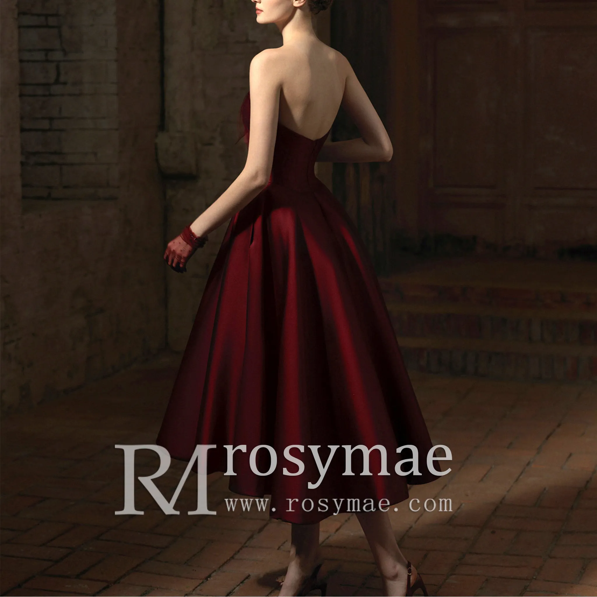 Midi and Short Wedding Dress Formal Gown with Pocket
