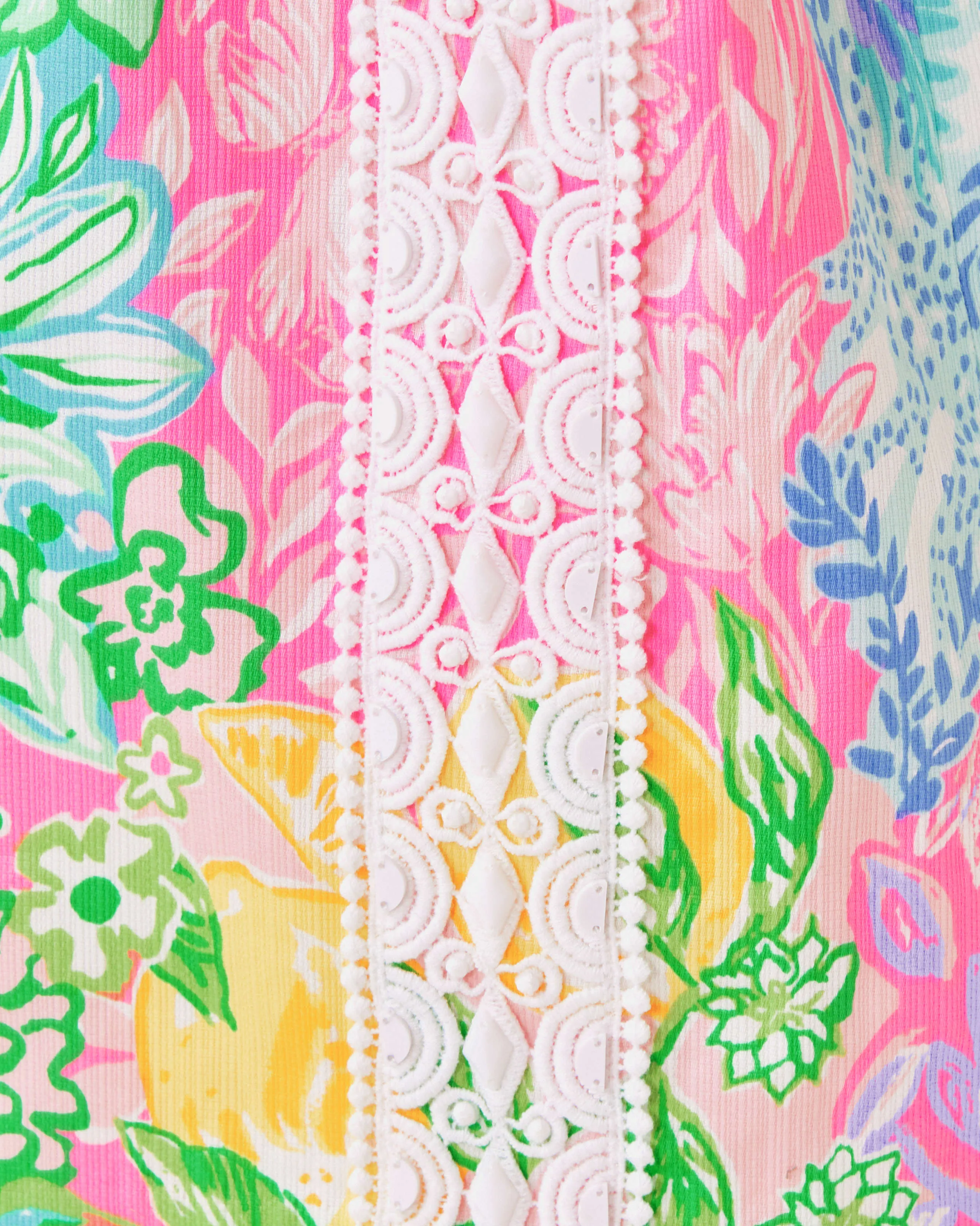 Mila Short Sleeve Shift Dress - Multi Bright Delight Patch