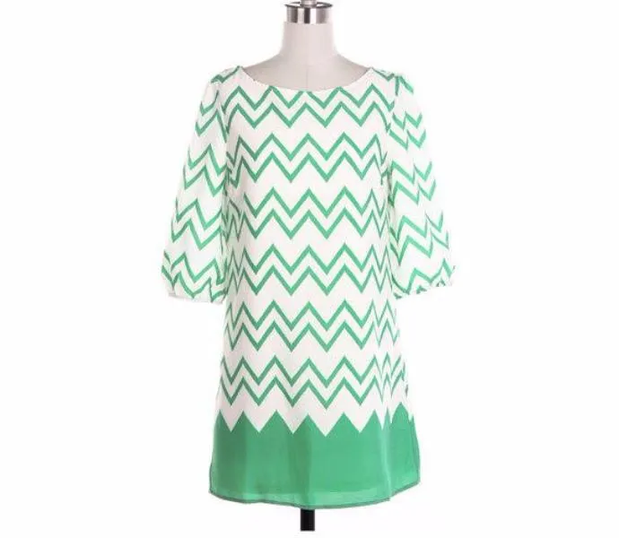 Mint Chevron Blouse