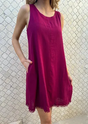 Misty Shift Dress - Plum