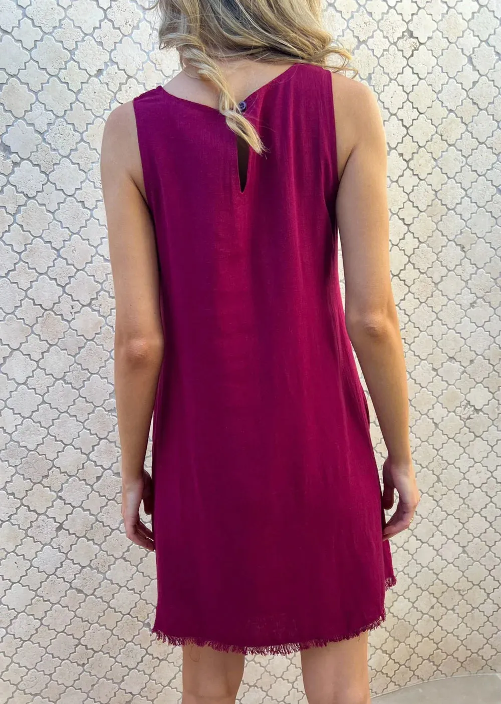 Misty Shift Dress - Plum