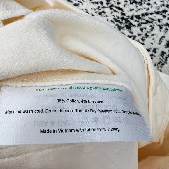 MM Lafleur The Hockley better than denim pants, Cream, Size 2