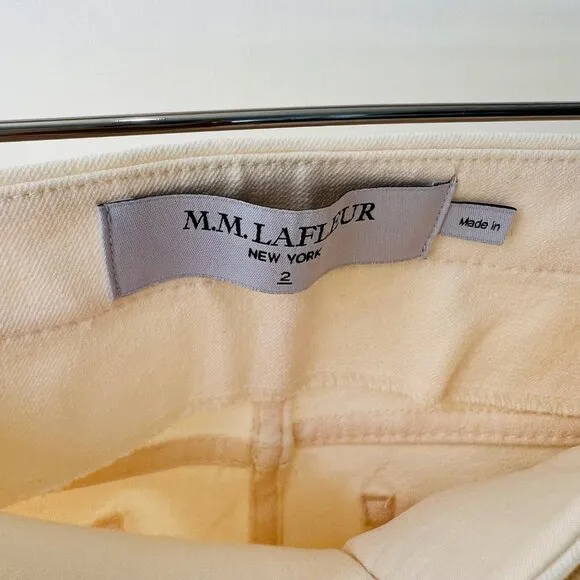 MM Lafleur The Hockley better than denim pants, Cream, Size 2