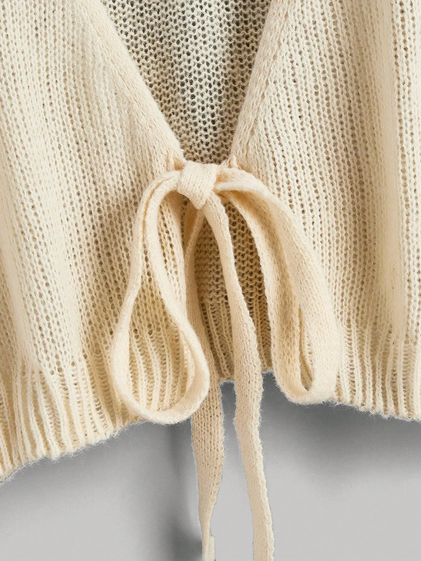 MOD Women's Casual Tie-Front Knitted Cardigan