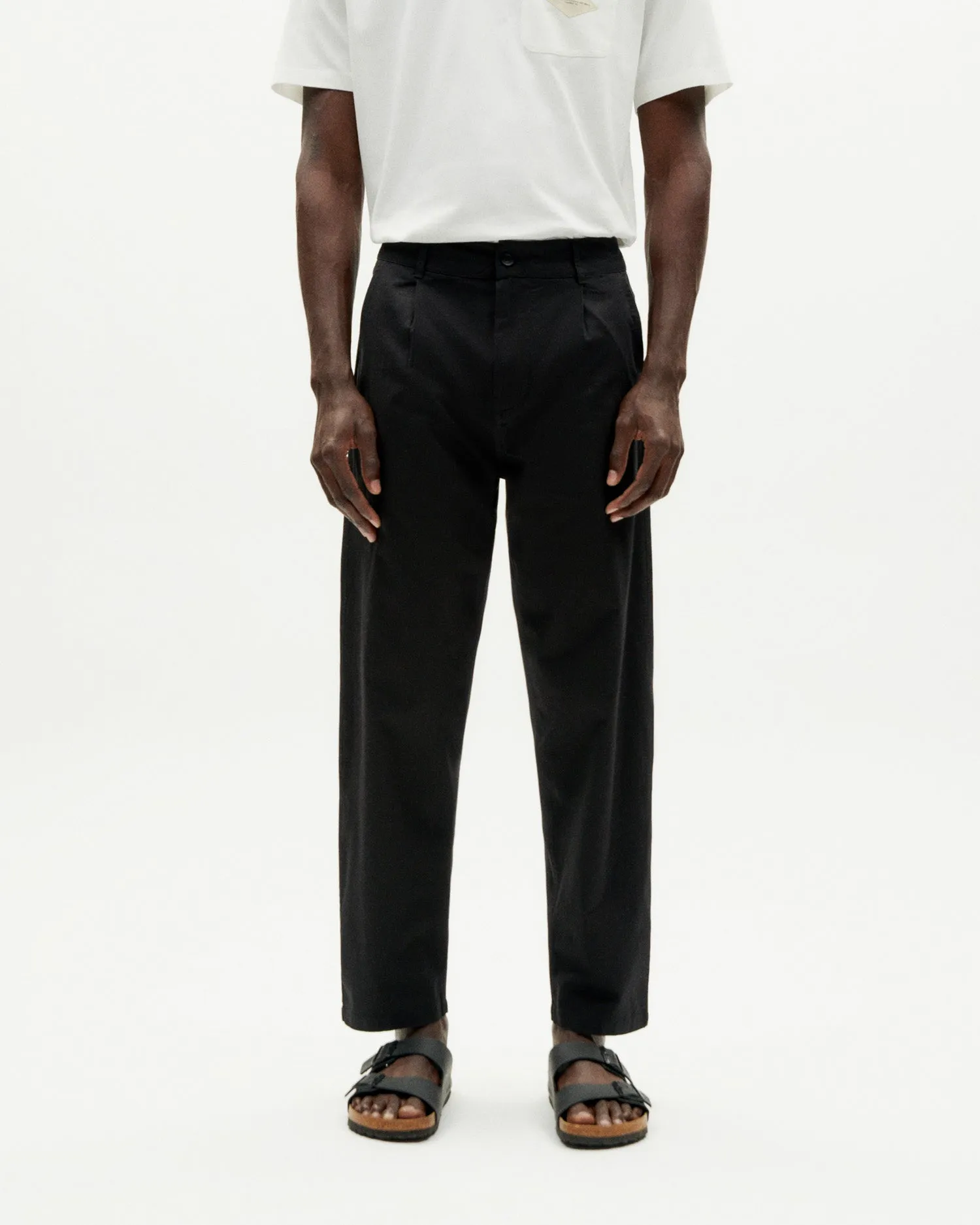 Moero Cotton Pants Black