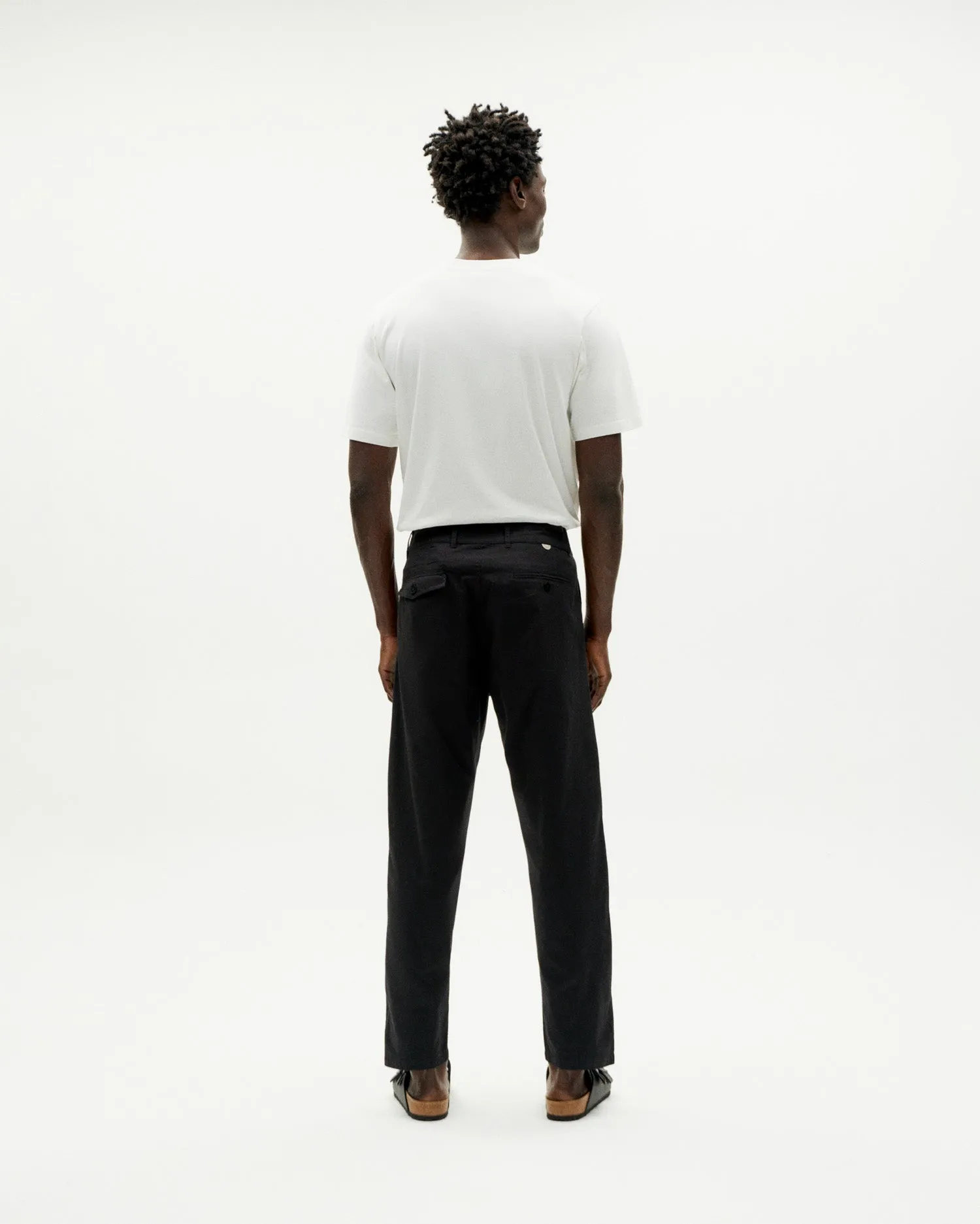 Moero Cotton Pants Black