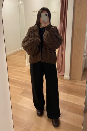 Mr Mittens Bibi Cable Bomber - Cocoa Brown