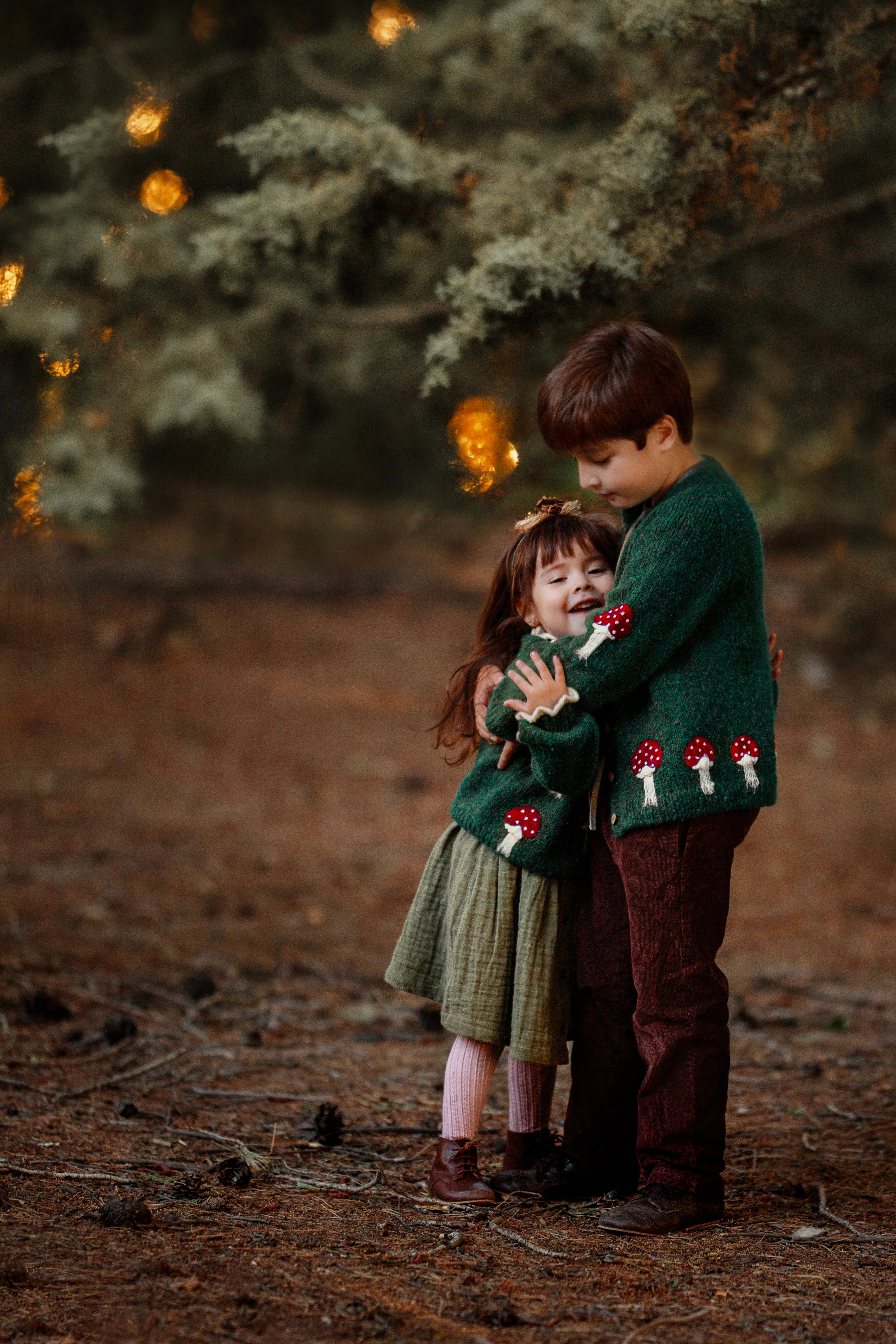 Mushrooms cardigan | Emerald