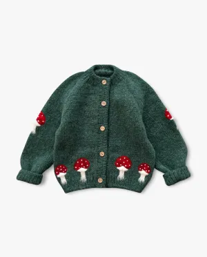 Mushrooms cardigan | Emerald