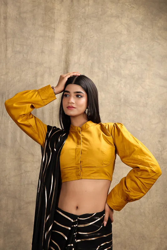 Mustard Yellow Long Sleeves Blouse