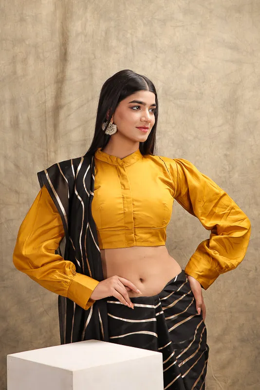 Mustard Yellow Long Sleeves Blouse