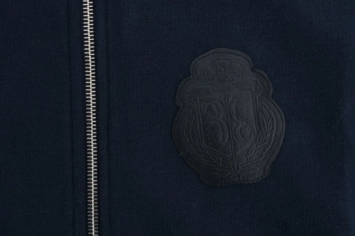Navy Blue Cotton Hooded Sweatsuit