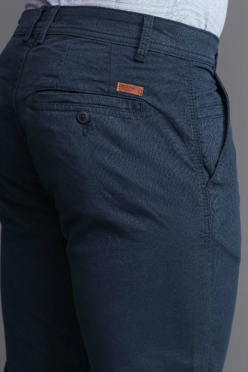 NAVY COTTON CHINOS