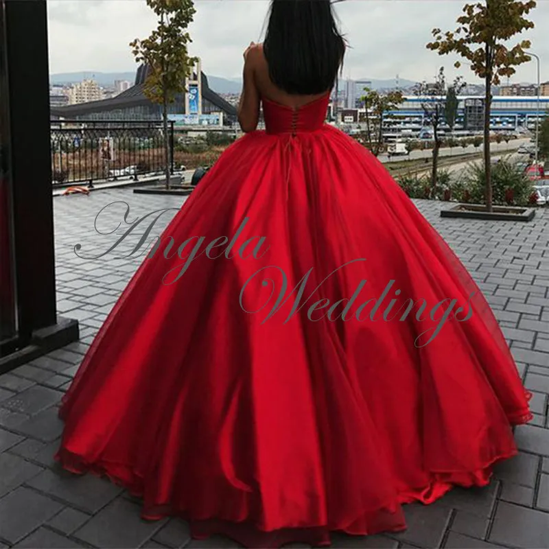 New Arrival 2020 Gorgeous Ball Gown Organza Prom Dresses Floor Length