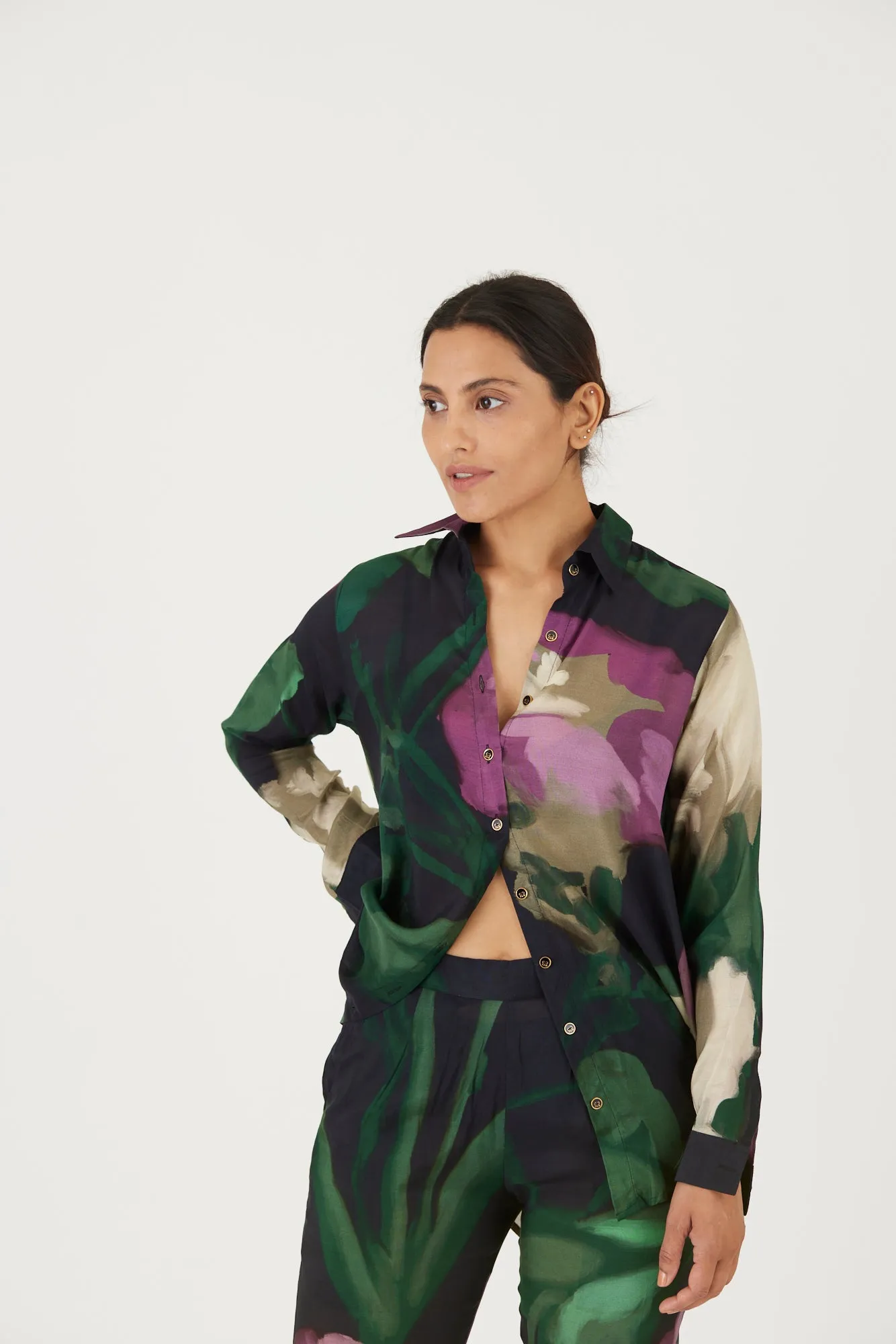New Season Fall 24/Summer 25-Coord Set-Cotton Silk-Sara Green-YAMLS26-Fashion Edit Yam