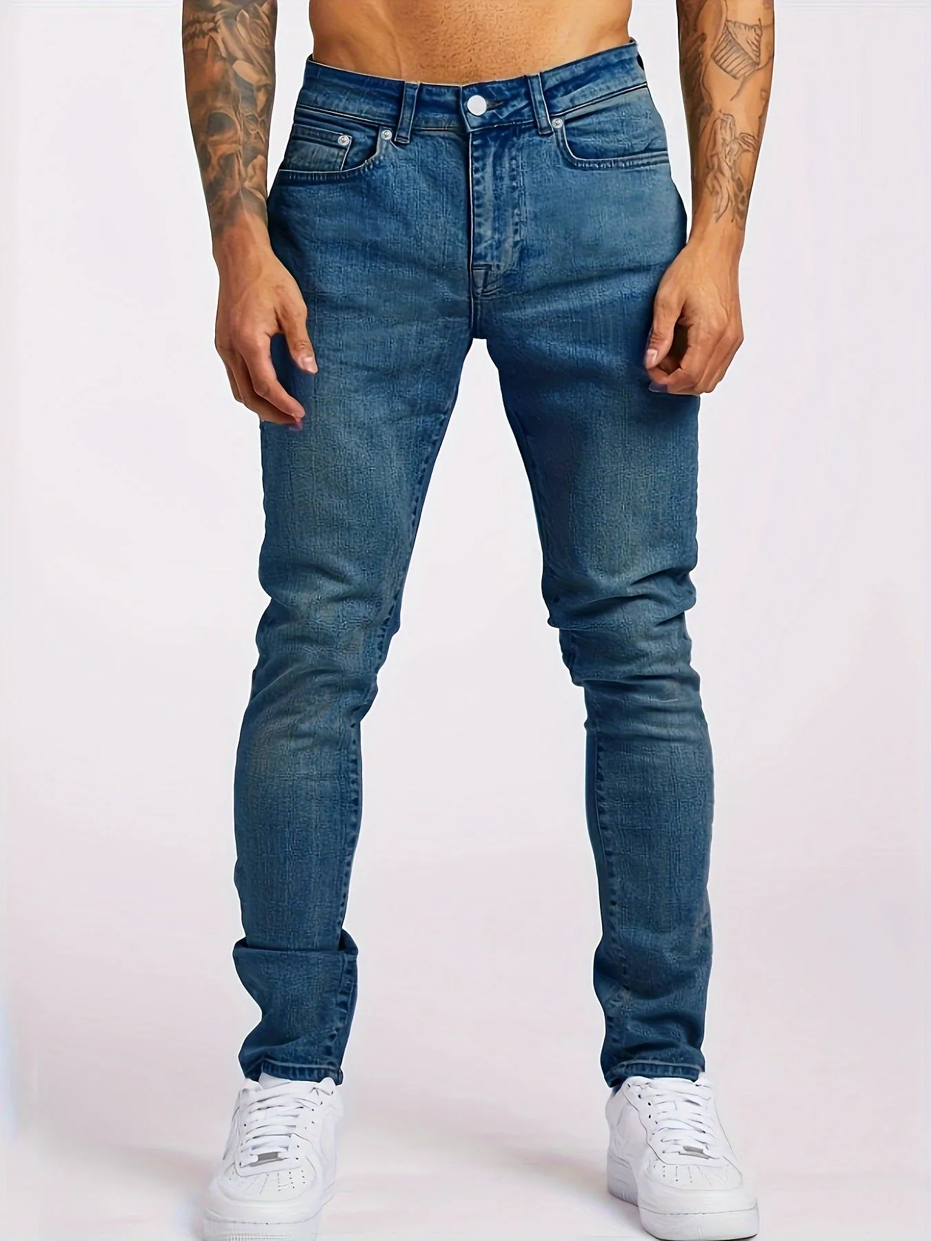 New Slim Fit Men's Jeans Skinny Pants