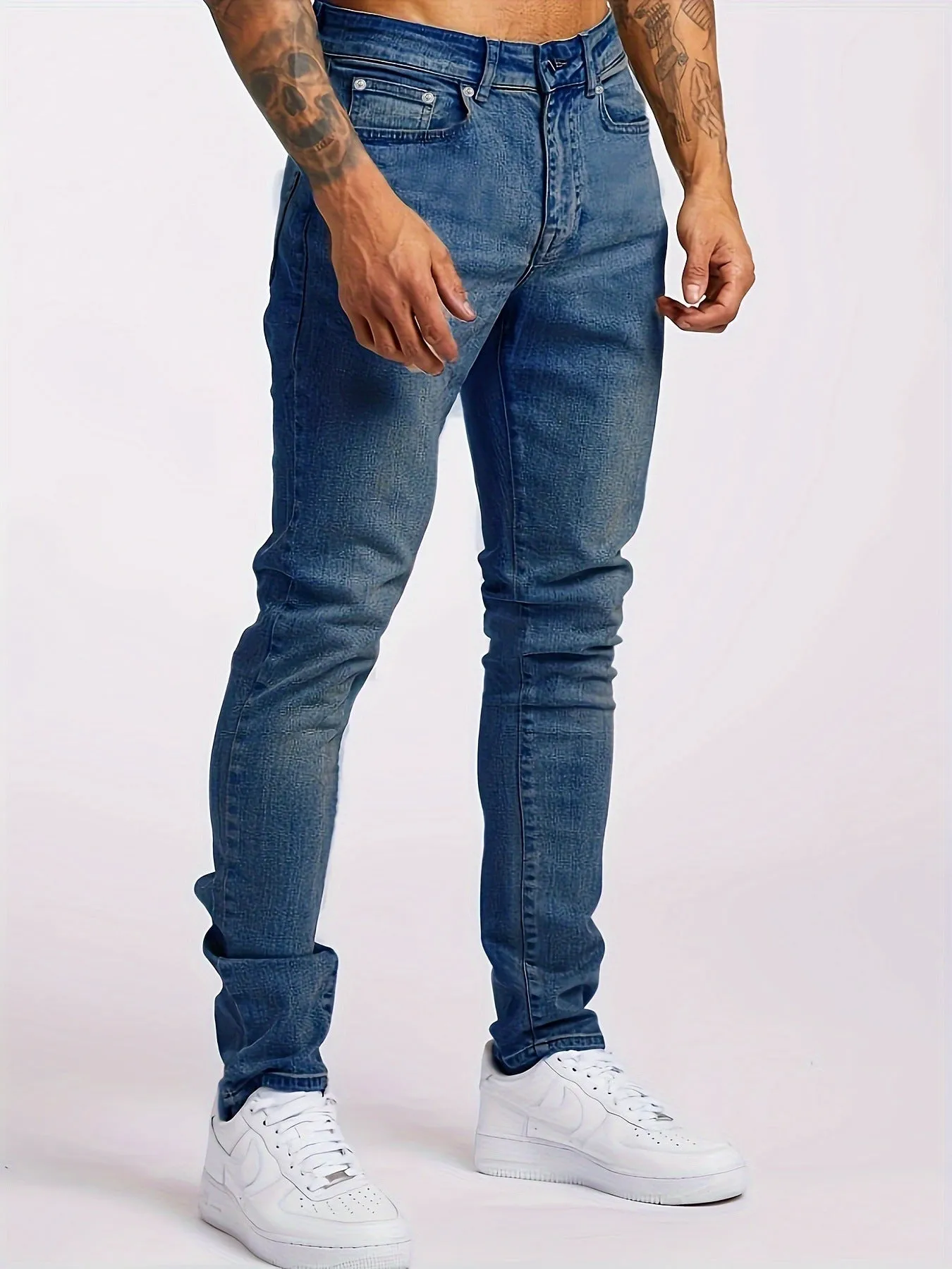 New Slim Fit Men's Jeans Skinny Pants
