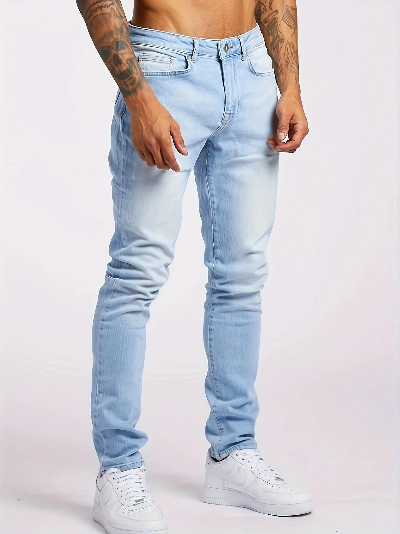 New Slim Fit Men's Jeans Skinny Pants