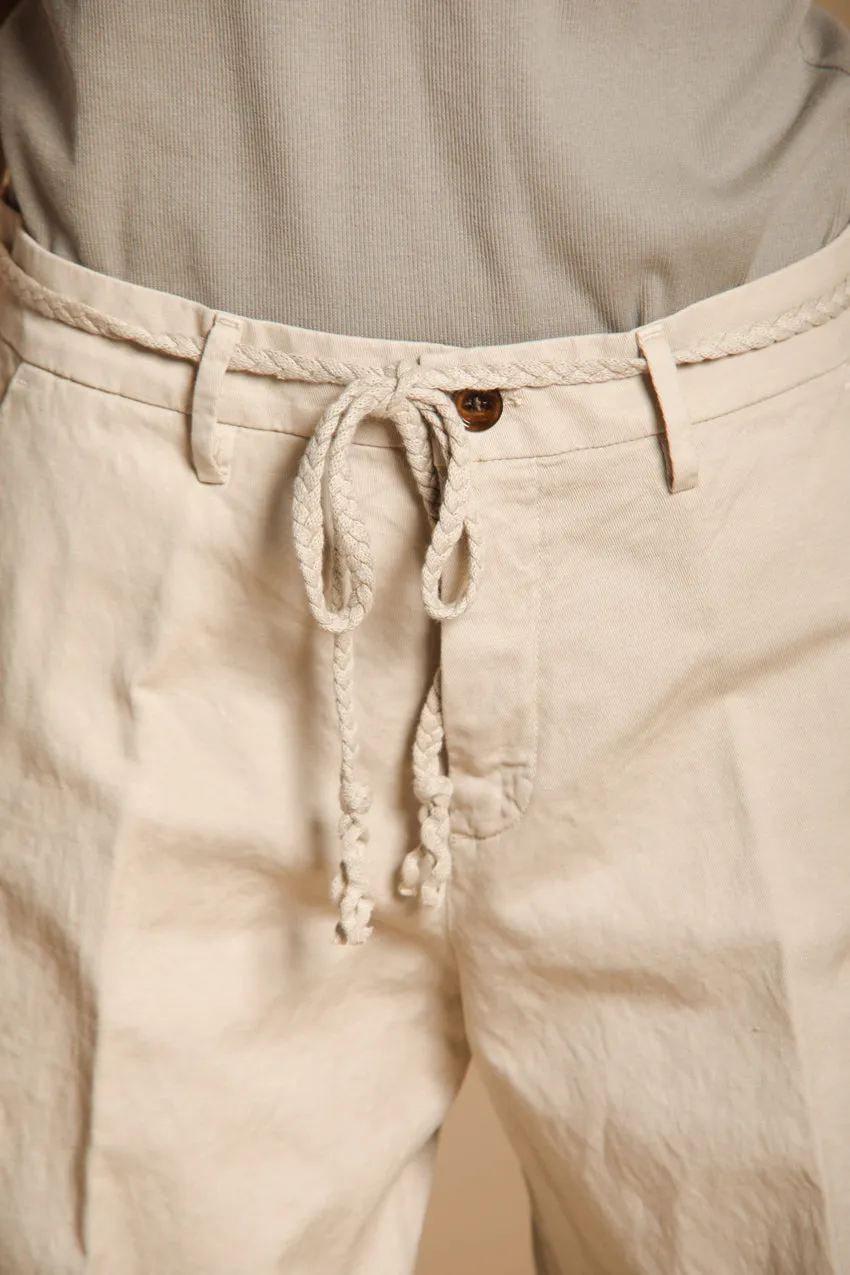 New York Studio women's Chino pants in cotton-linen twill Relaxed fit