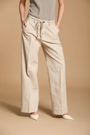 New York Studio women's Chino pants in cotton-linen twill Relaxed fit