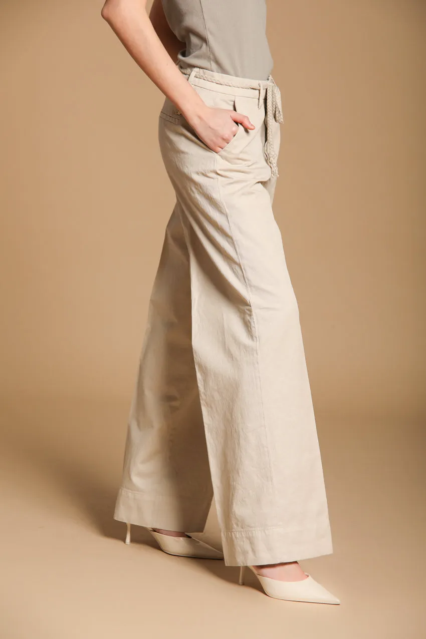 New York Studio women's Chino pants in cotton-linen twill Relaxed fit