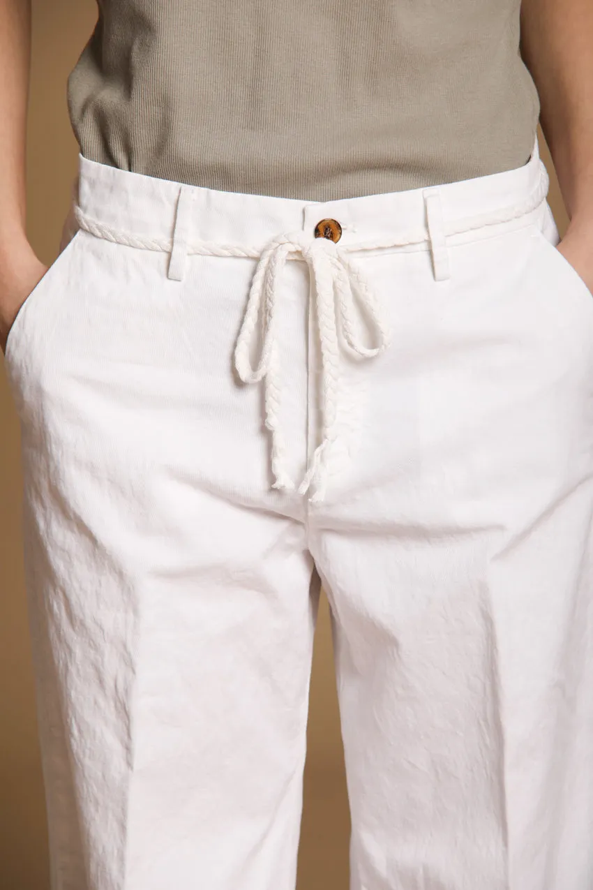 New York Studio women's Chino pants in cotton-linen twill Relaxed fit