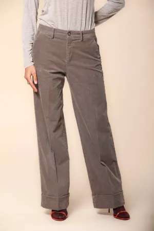 New York Studio women's chino pants in velvet 1000-striped relaxed fit 