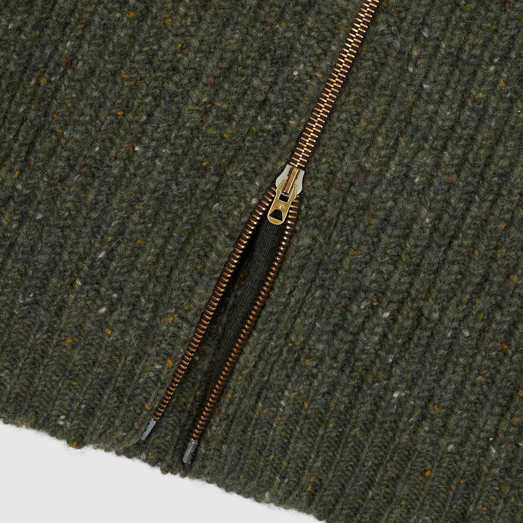 Nigel Cabourn Full Zip Donegal Wool Cardigan