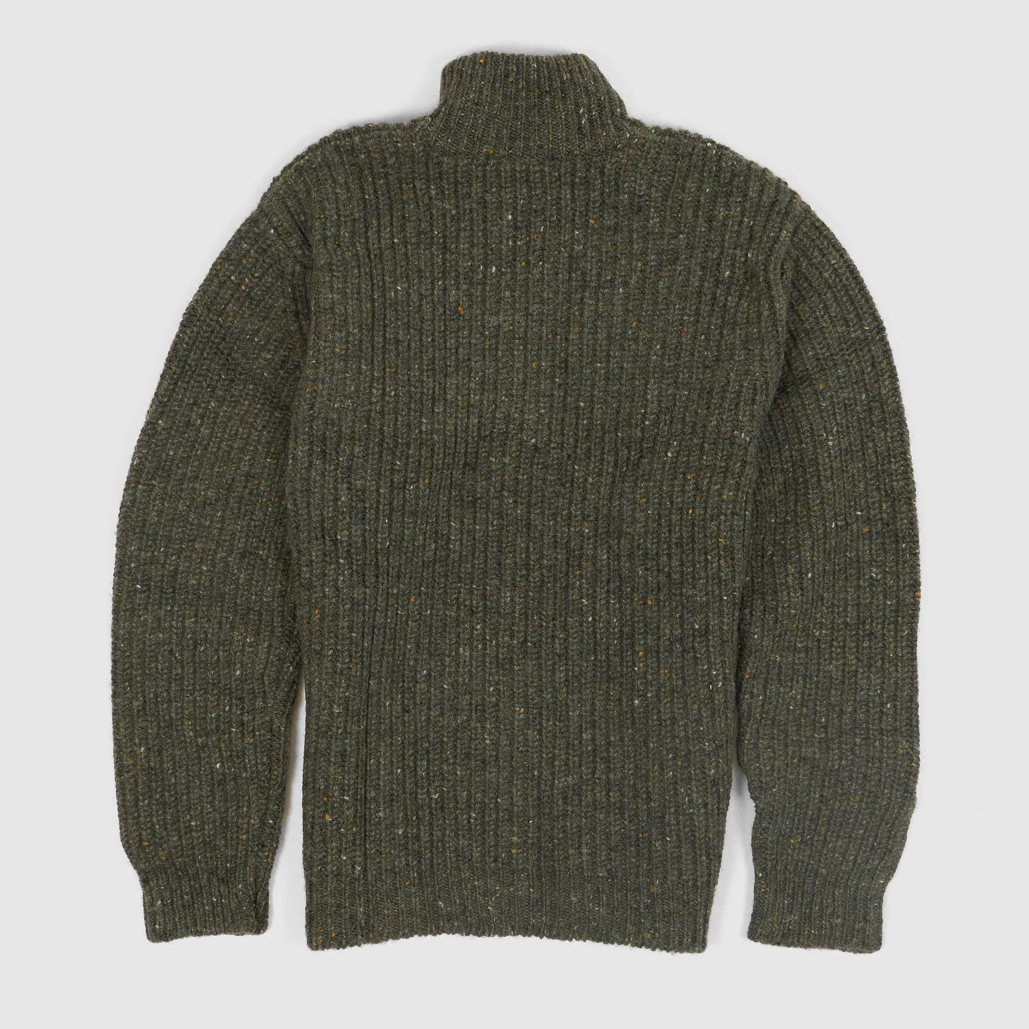 Nigel Cabourn Full Zip Donegal Wool Cardigan