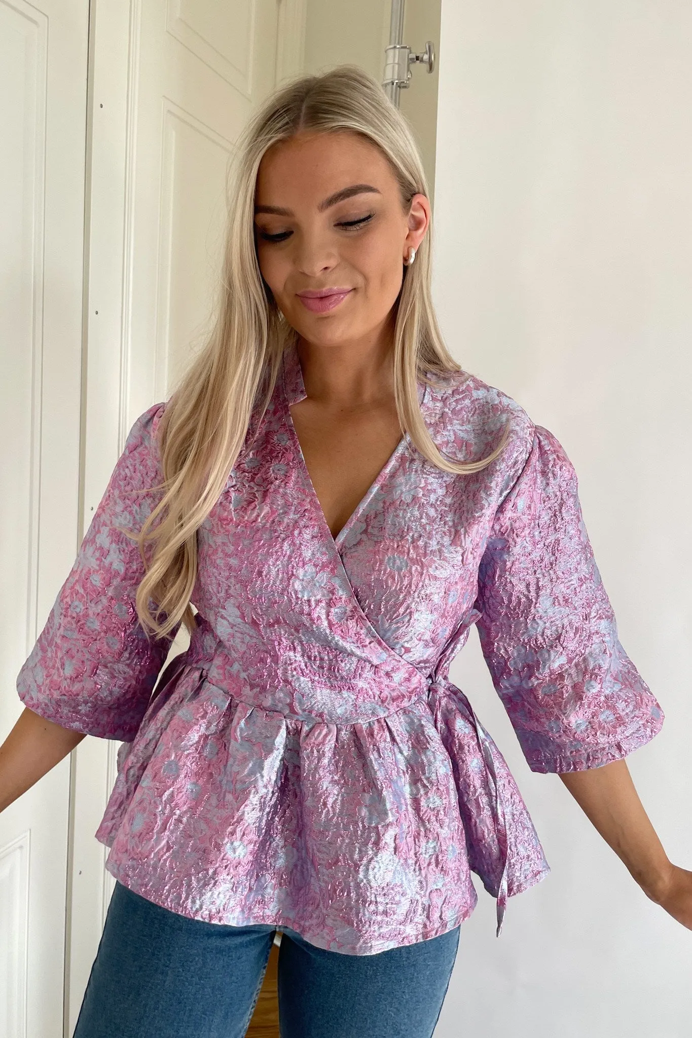 Noella Neva Slå Om Bluse - Lilla