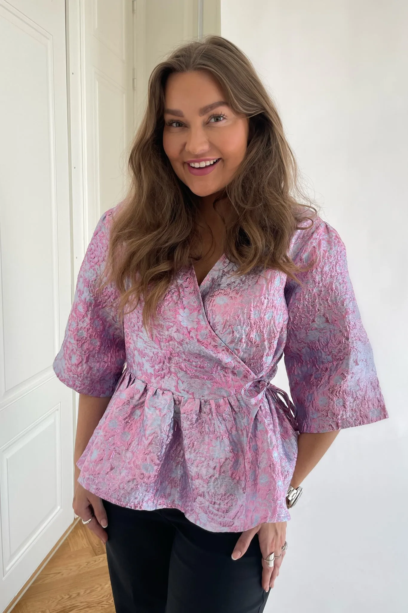 Noella Neva Slå Om Bluse - Lilla