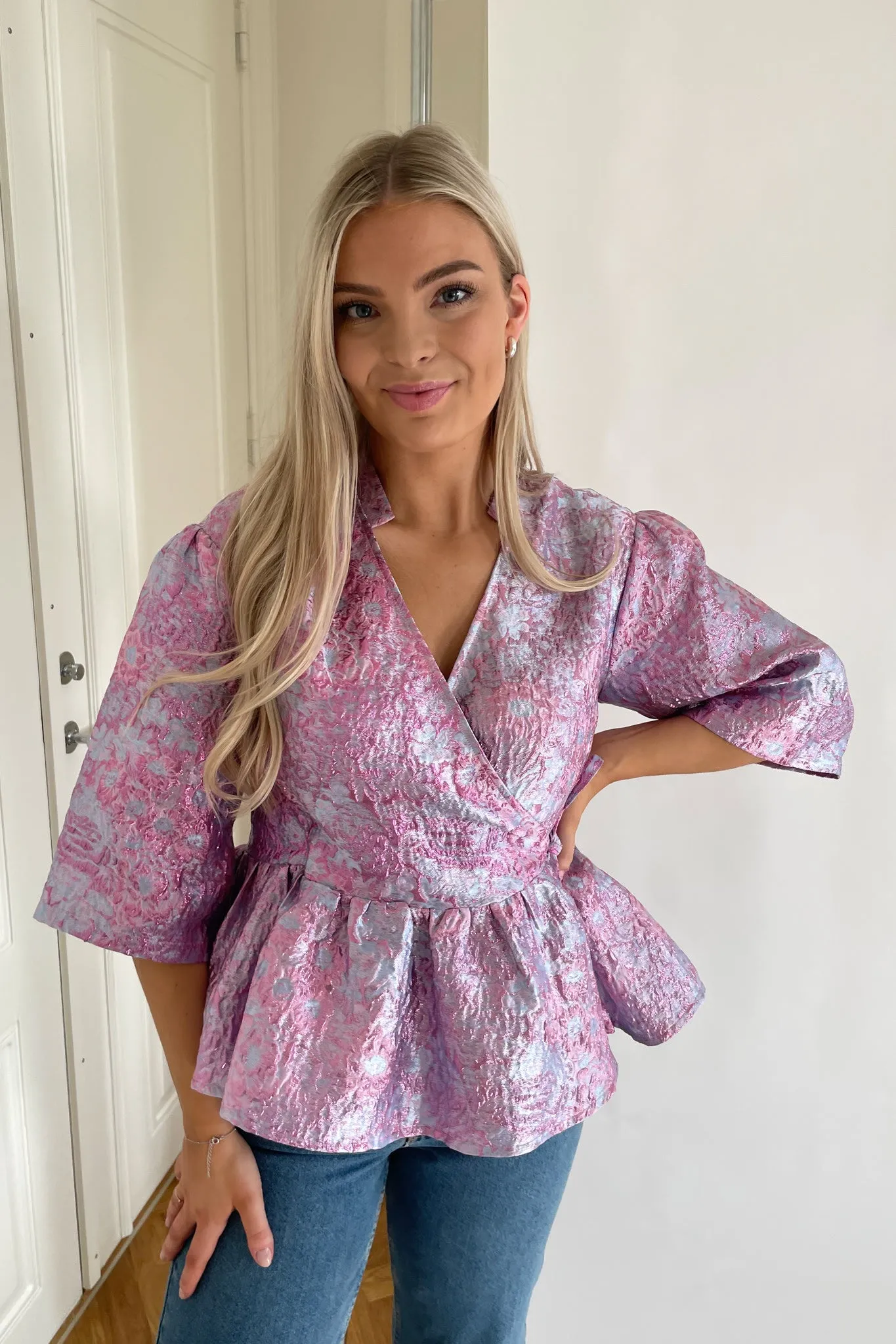 Noella Neva Slå Om Bluse - Lilla