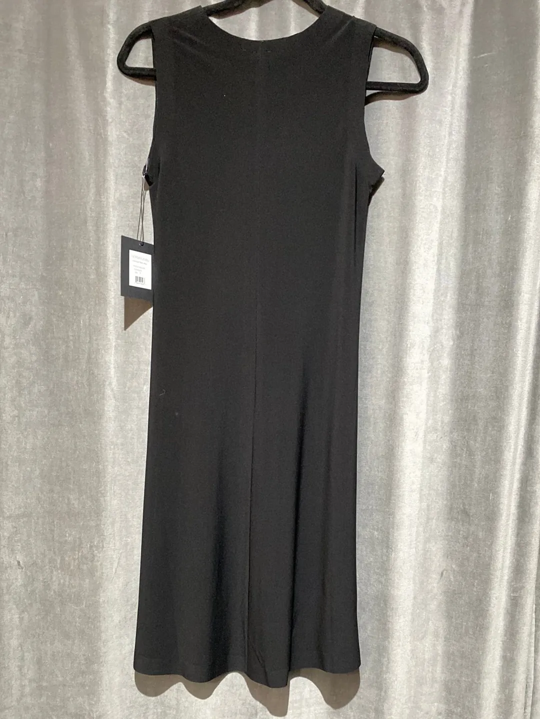 Norma Kamali Black Stretch Sleeveless Swing Dress