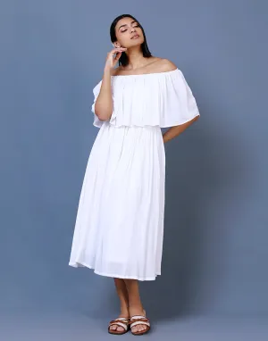 Off the Shoulder White Dress