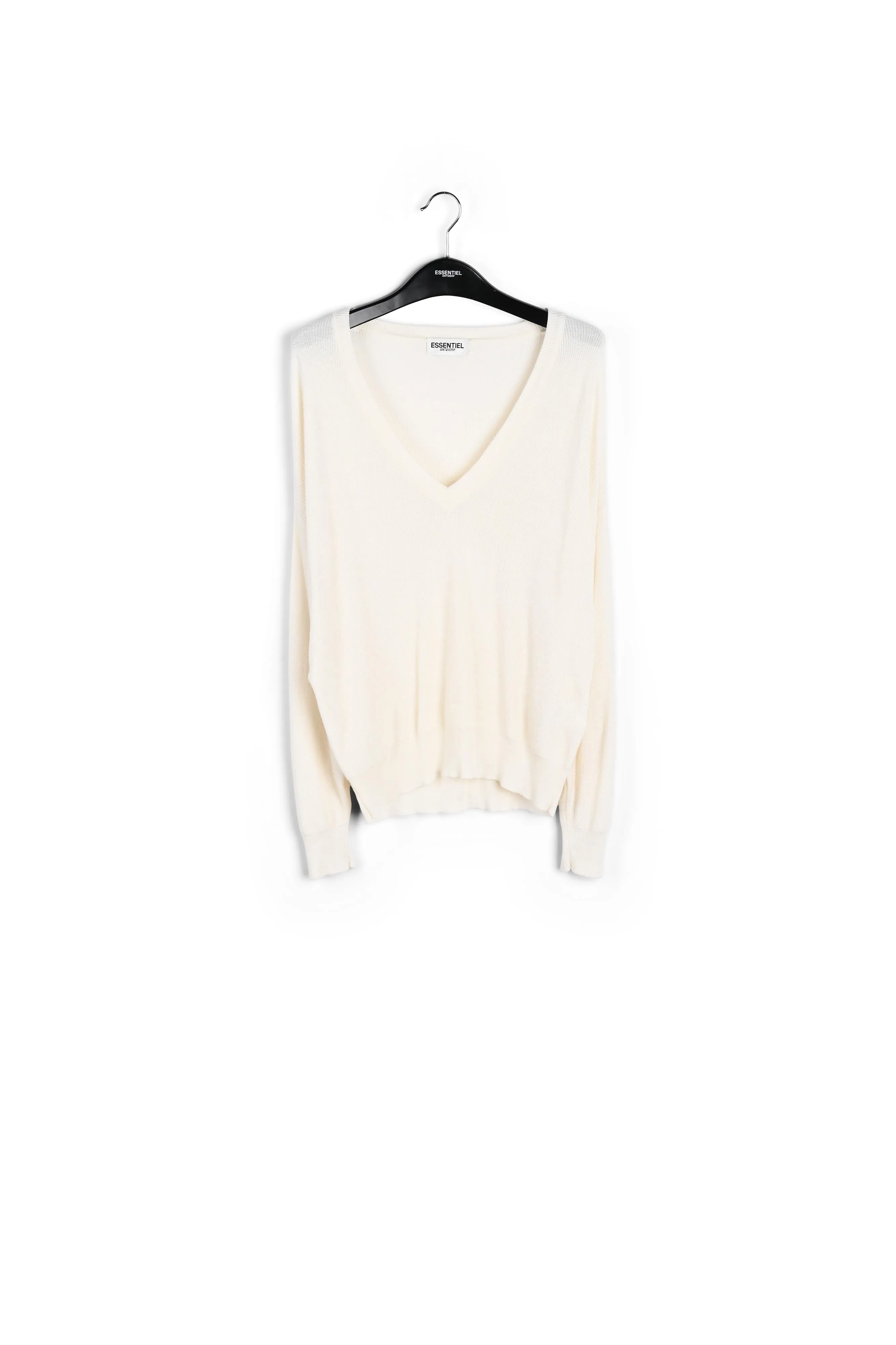 Off-white oversized fine-knit sweater