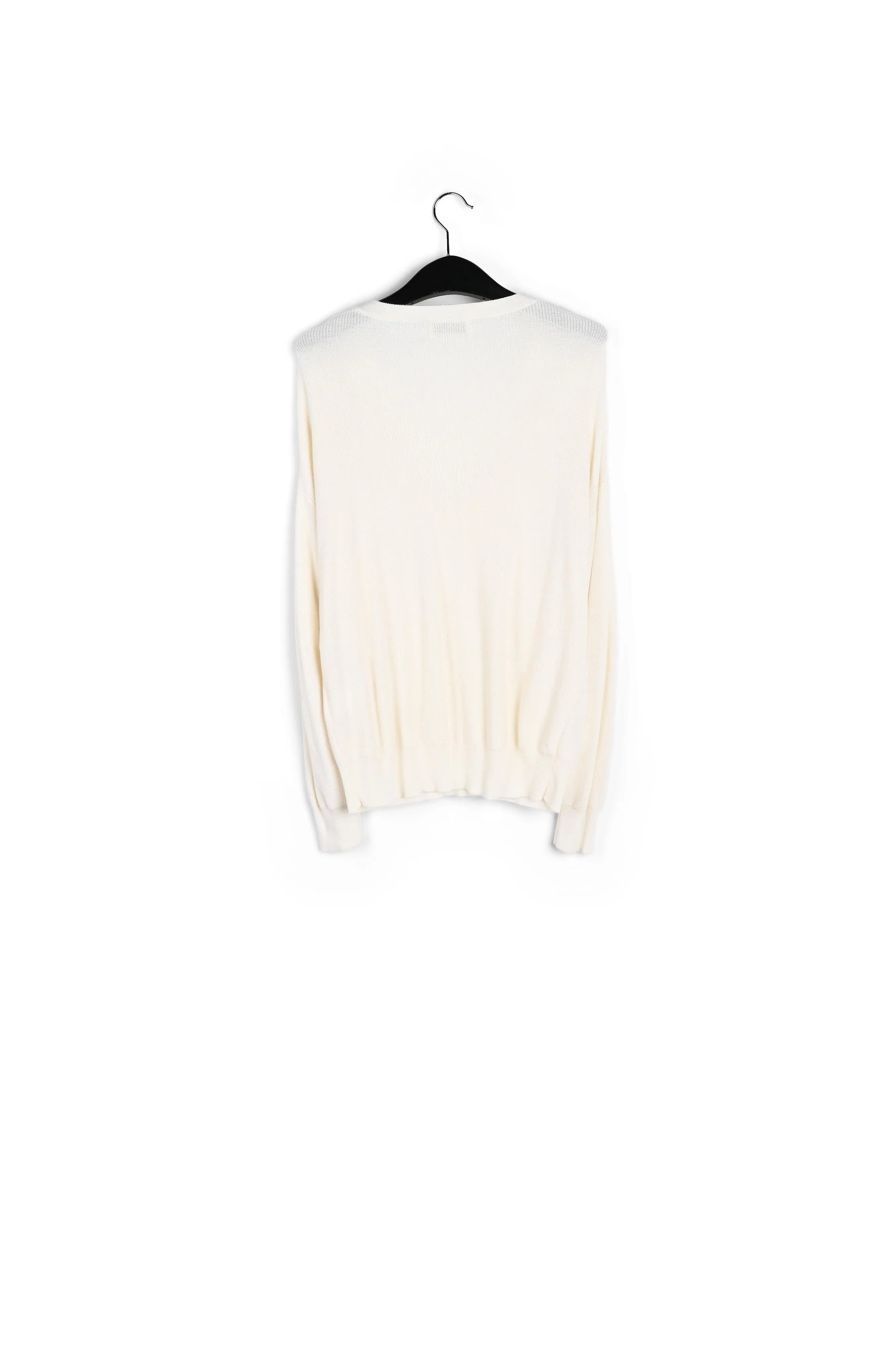 Off-white oversized fine-knit sweater