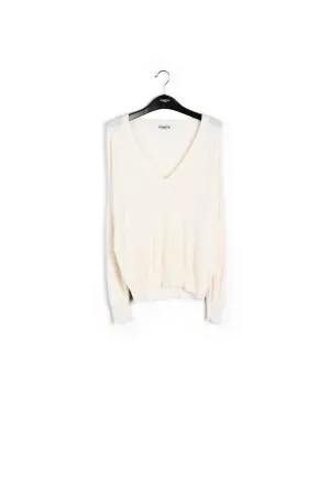 Off-white oversized fine-knit sweater