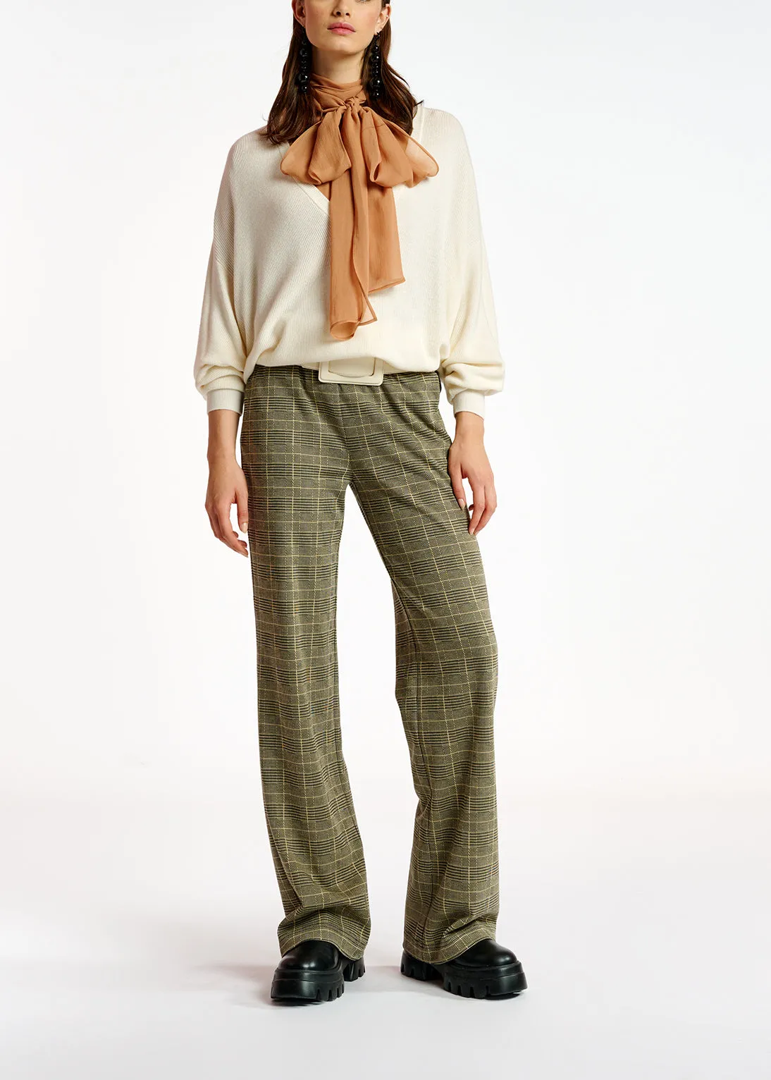 Off-white oversized fine-knit sweater