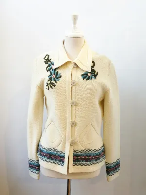 Oilily Patterned Wool Cardigan Size L