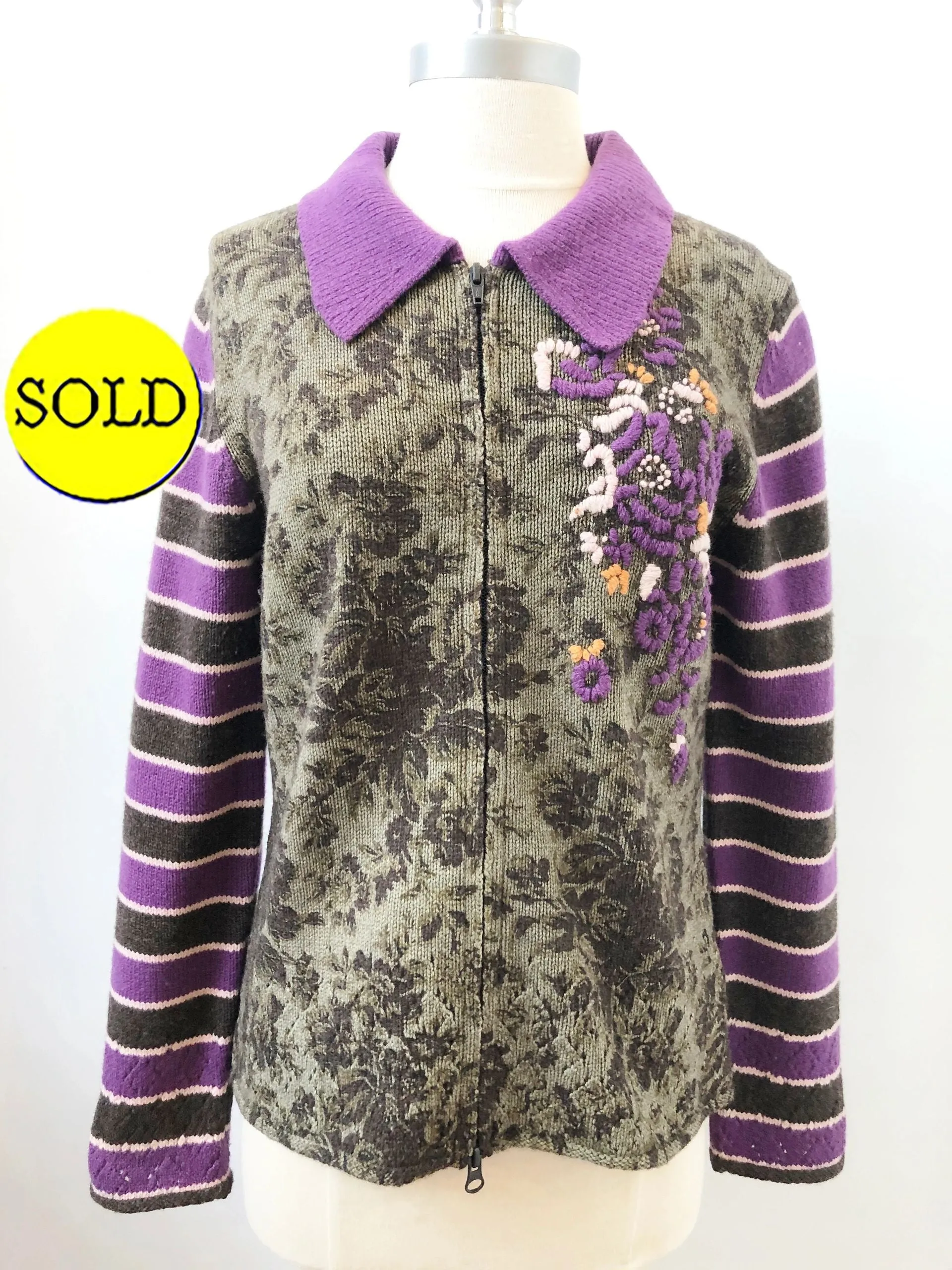 Oilily Wool Zipped Cardigan Size M