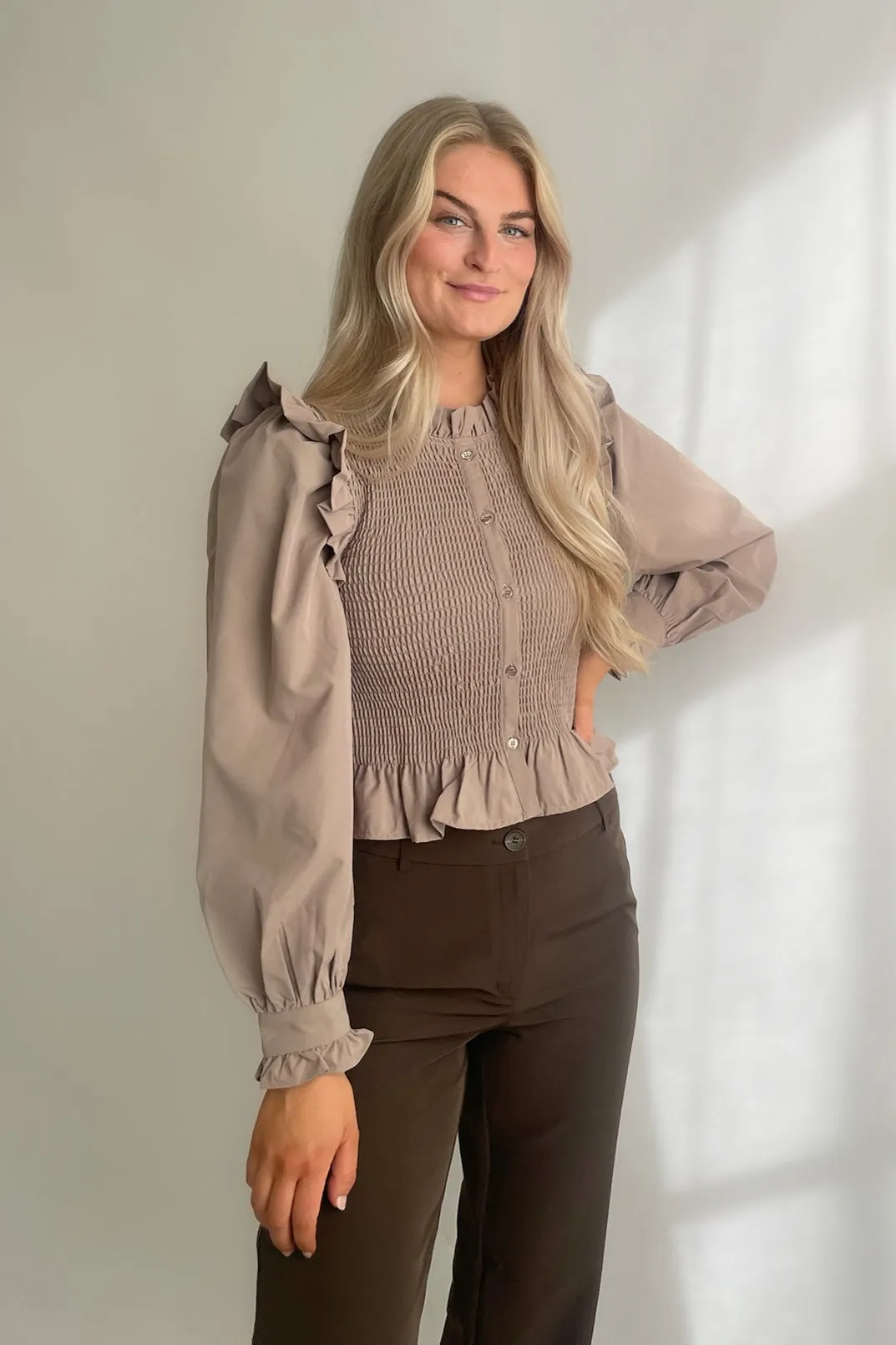 ONLAspen Smock Bluse - Beige