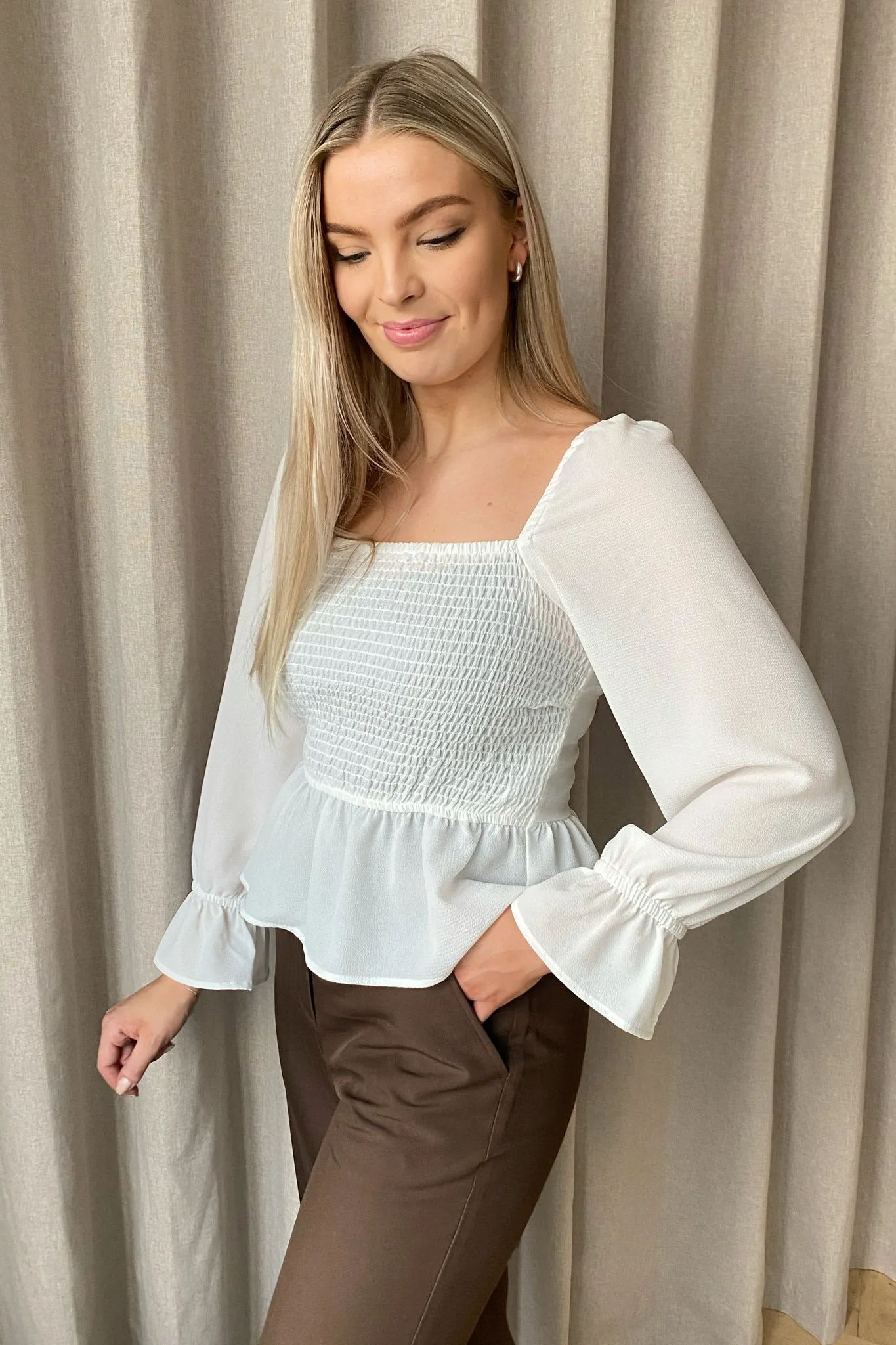 ONLNova Smock Bluse - Hvid