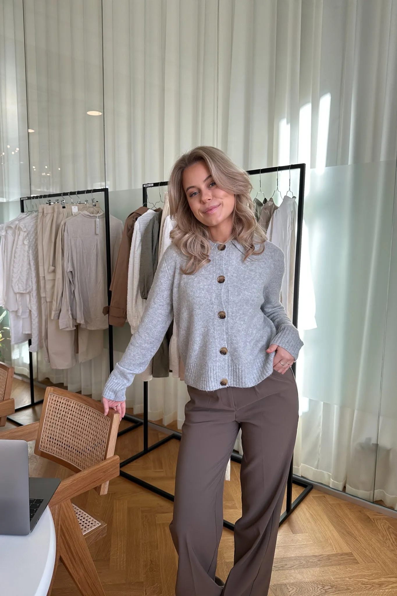ONLRonja Cardigan - Lysegrå