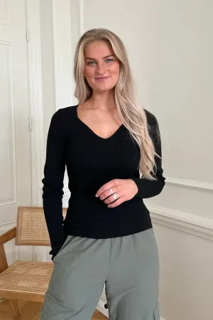 ONLSally Strikket Bluse - Sort