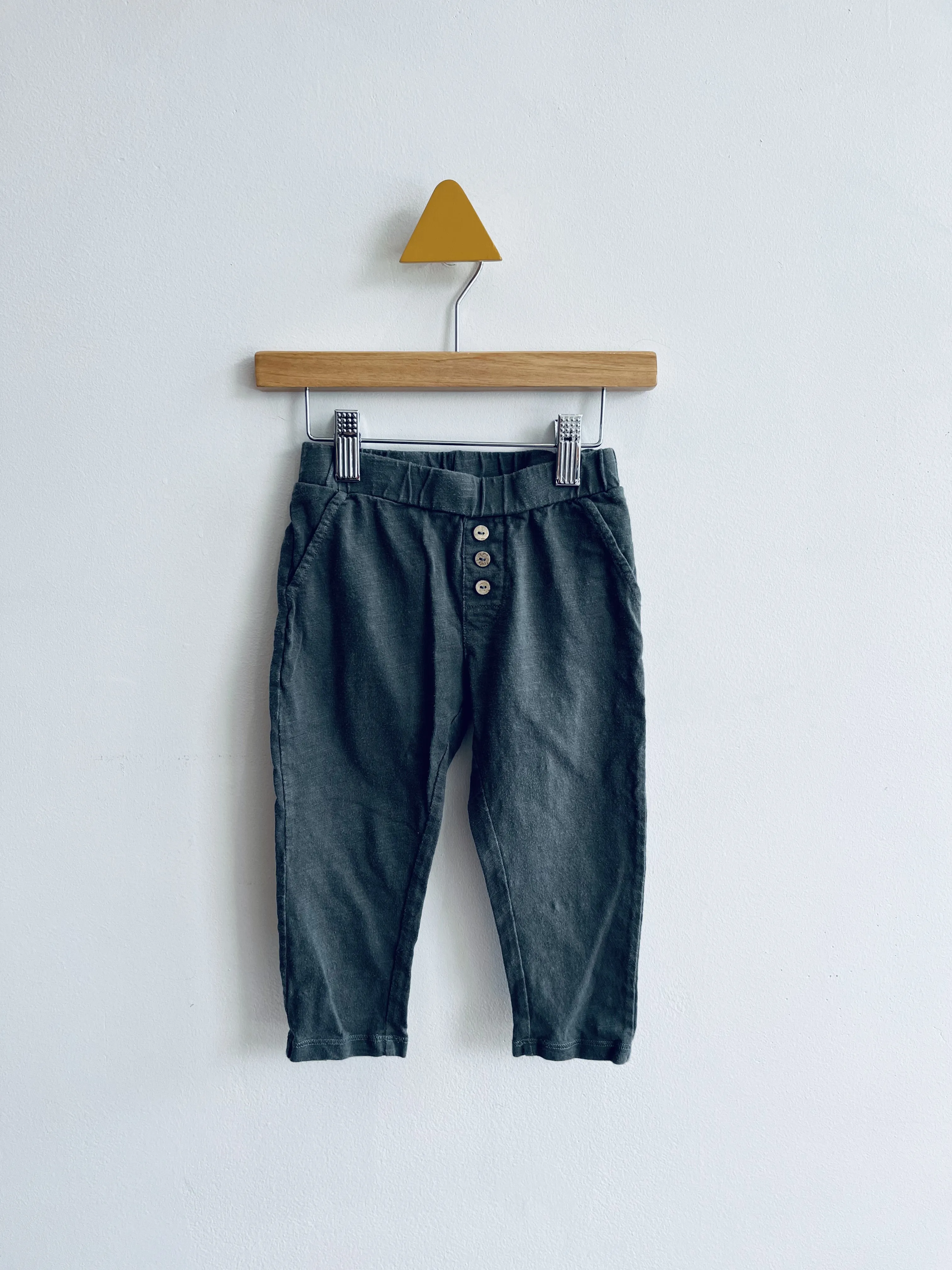 Organic Cotton Button Pants // 2-3Y