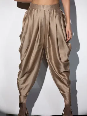 Peanut Cowl Satin Dhoti